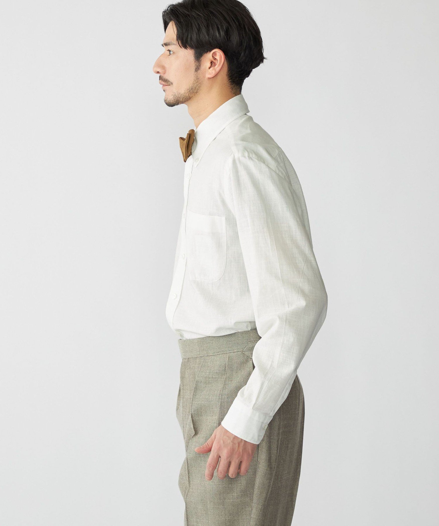 MEN 【SHIPS別注】Salvatore Piccolo: セルビッジデニム ボタンダウン シャツ シップス トップス シャツ・ブラウス ホワイト