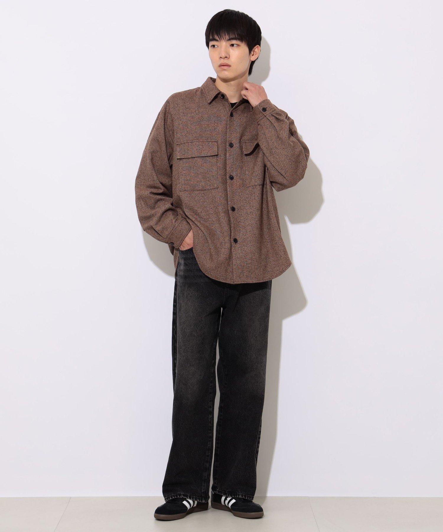 【SALE／60%OFF】BEAMS HEART MEN ポリネップ CPO シャツ ビームス アウトレット トップス シャツ・ブラウス ベージュ ブラウン