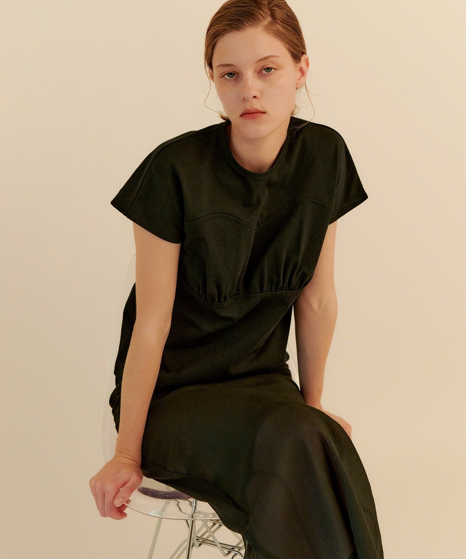 kiehtova kiehtova/BREEZE COTTON BUSTIER TEE/ブリーズ コットン ビスチェティー KTWR36 セットアップセブン トップス カットソー・Tシャツ ブラック ホワイト