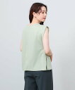 【SALE/40%OFF】BEAMS HEART WOMEN 【洗濯機洗い可】カットジョーゼット タックプリーツ プルオーバー ブラウス 25SS ノースリーブ シルエット ビームス ハート トップス カットソー・Tシャツ グレー ホワイト