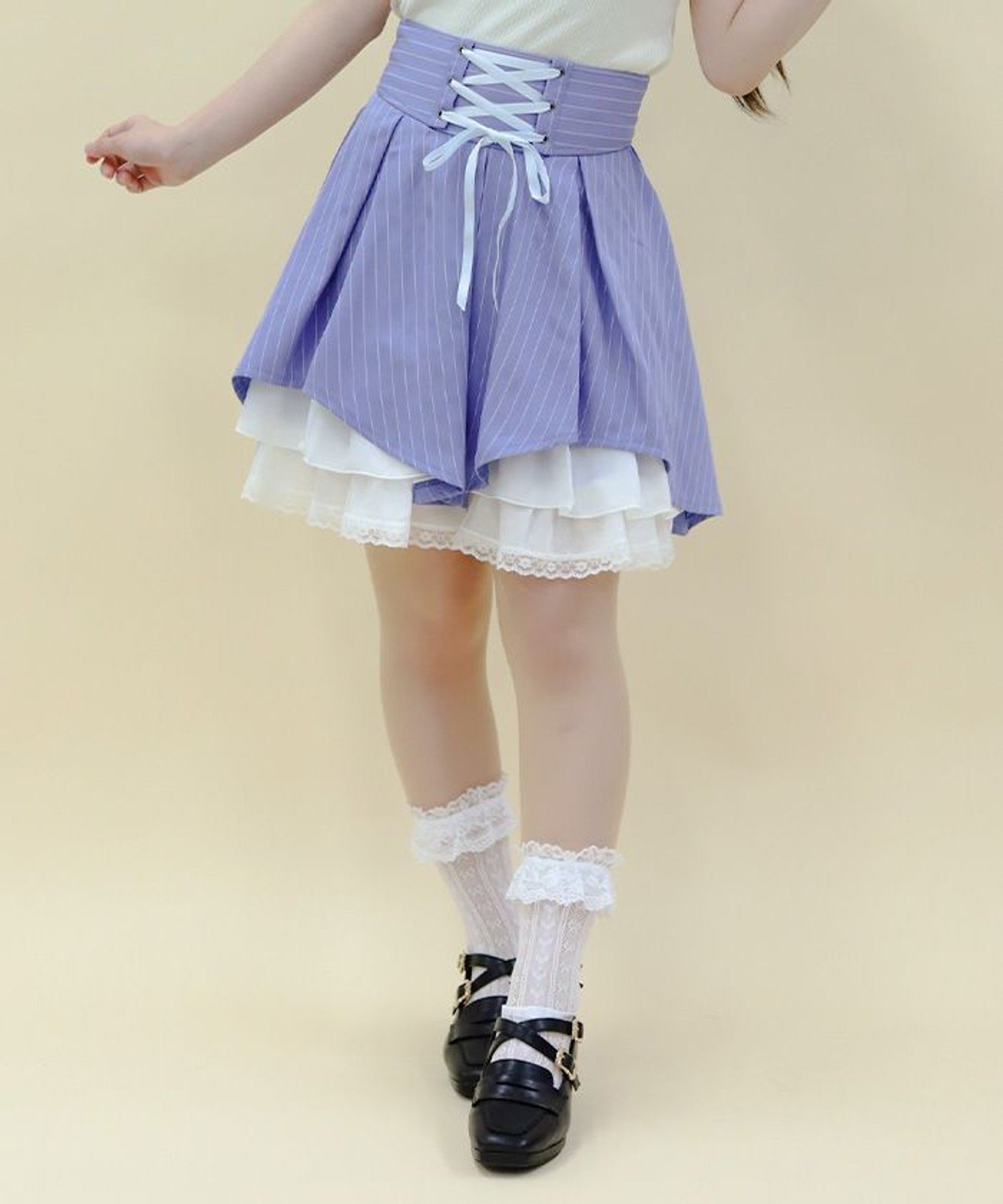 【SALE／33%OFF】axes femme POETIQUE イレヘムミニスカート アクシーズファム スカート その他のスカート ブルー【送料無料】