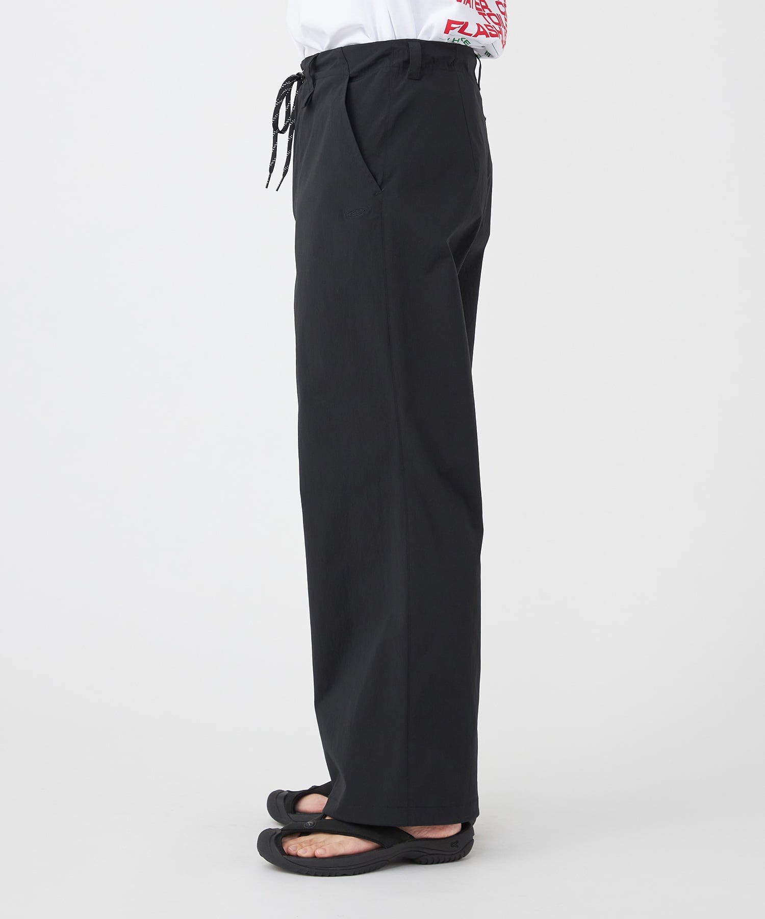 NYLON STRAIGHT PANTS ナイロン ストレート パンツ キーン パンツ その他のパンツ ブラック