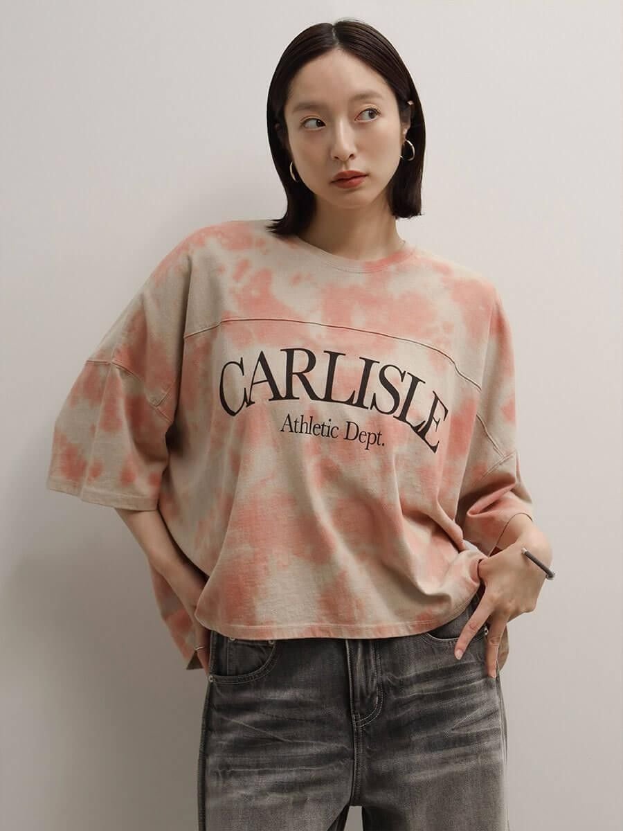 RADIATE ケミカルウォッシュドルマンロゴプルオーバー ラシュッド トップス カットソー・Tシャツ グレー オレンジ