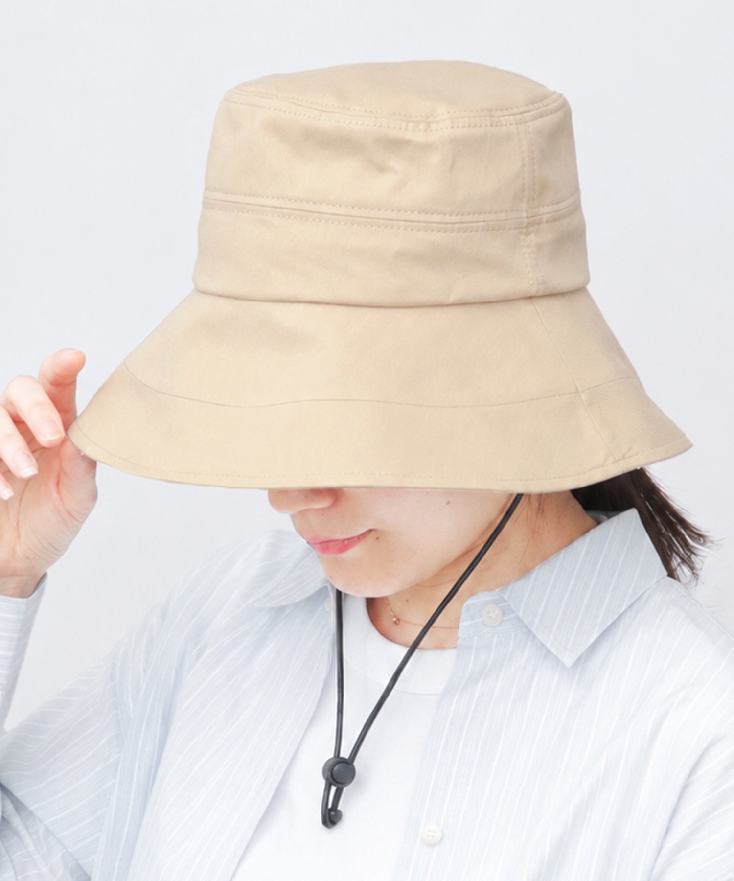 SENSE OF GRACE SENSE OF GRACE ハット 遮光 遮熱 ロングブリム エー.エム.エス. 帽子 ハット ブルー ベージュ ホワイト ブラック【送料無料】