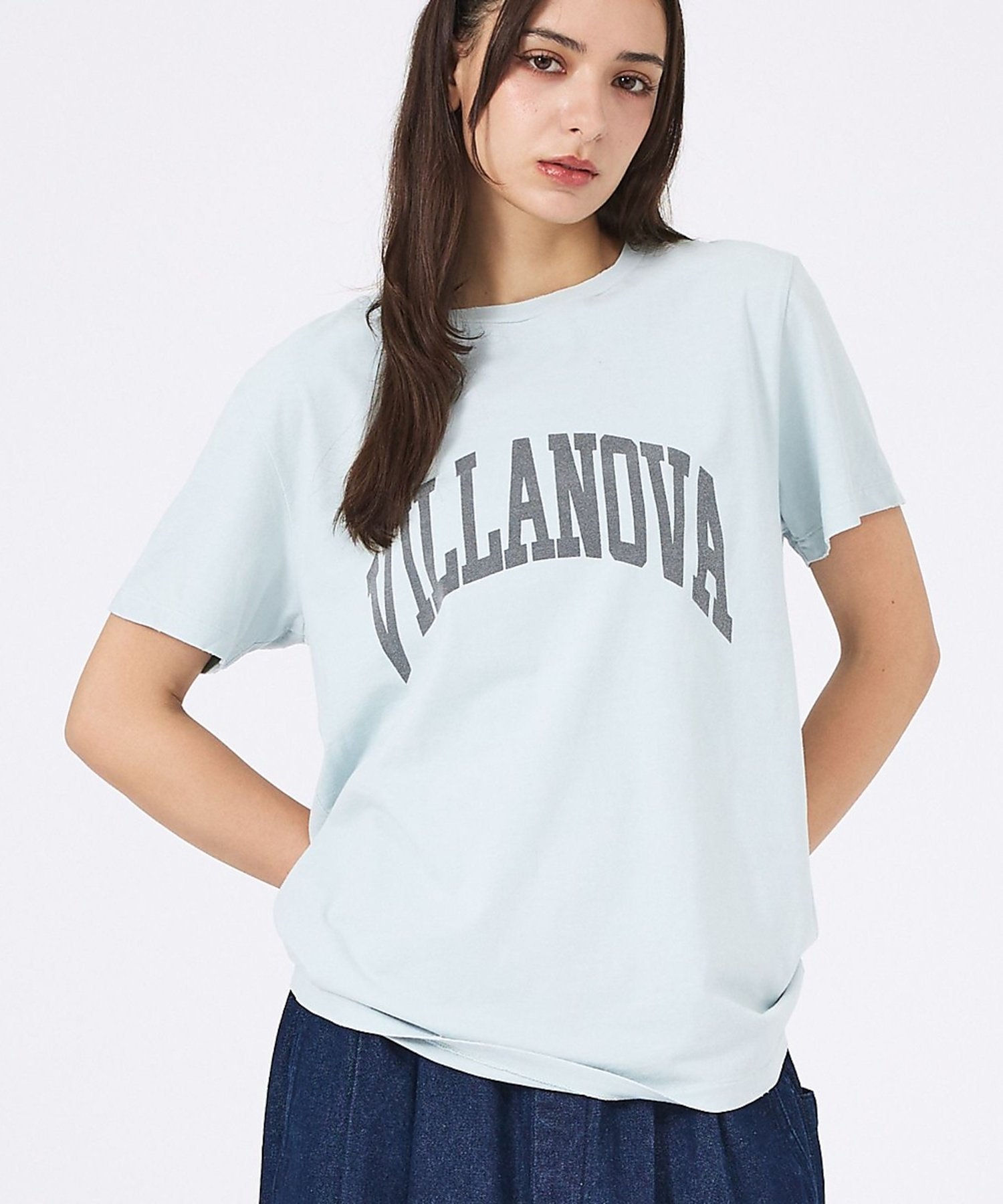 Rouge vif la cle SP加工/ロゴT/VILLANOVA ルージュ・ヴィフ ラクレ トップス カットソー・Tシャツ グレー ホワイト ブラック