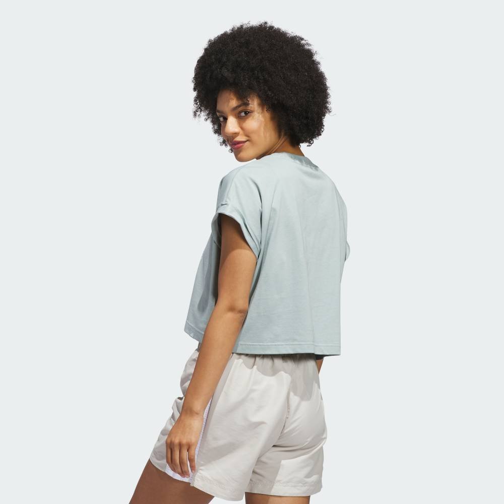 【公式】アディダス adidas 返品可 サマー ロマンス グラフィック Tシャツ アディダス トップス カットソー・Tシャツ グリーン