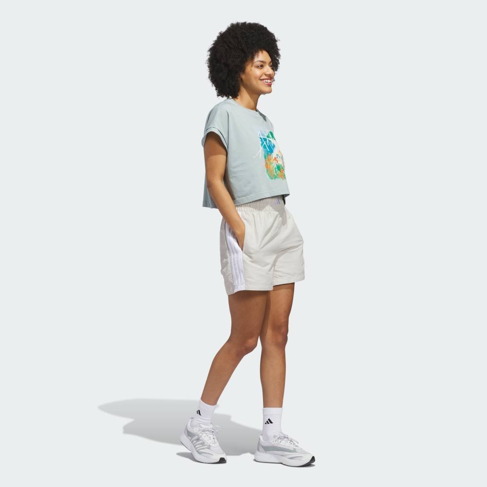【公式】アディダス adidas 返品可 サマー ロマンス グラフィック Tシャツ アディダス トップス カットソー・Tシャツ グリーン