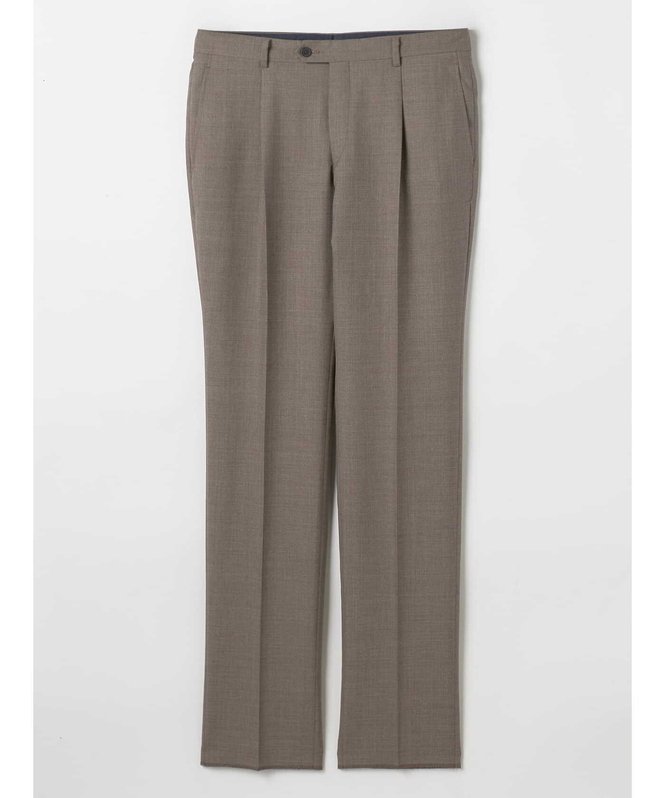 【SALE／50%OFF】Aquascutum MEN Mixyarn High Twist Trousers アクアスキュータム パンツ スラックス・ドレスパンツ ネイビー ブラウン【送料無料】