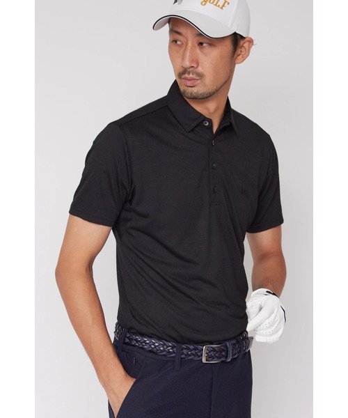 HIGH ST.GOLF HIGH ST. GOLF∴WOOL天竺ポロシャツ ＜AdE＞ トルネードマート トップス ポロシャツ ブラック ネイビー