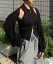 PAGEBOY ダブルZIPニット×ボレロSET ページボーイ トップス ニット ブラック ホワイト ブルー【送料無料】