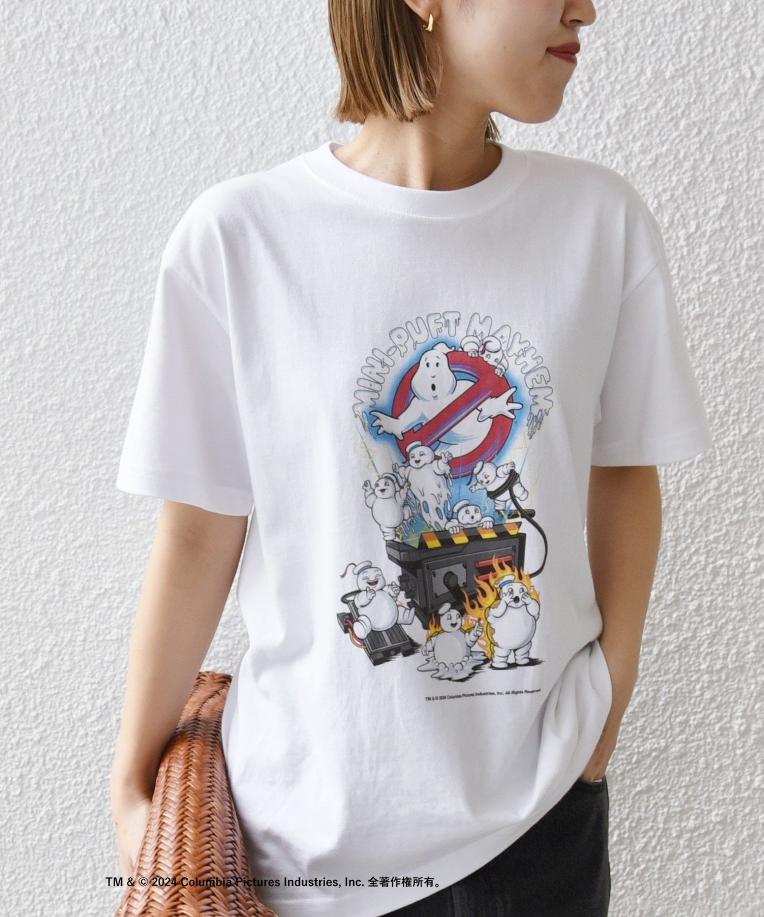 SHIPS WOMEN ＜洗濯機可能＞MINI PUFT MAYHEM TEE ◇ シップス トップス カットソー・Tシャツ ホワイト グレー【送料無料】のサムネイル