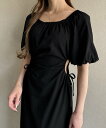 【SALE/40%OFF】JUNOAH カットデザインフレアワンピース ジュノア ワンピース・ドレス ワンピース ブラウン ブラック グレー【送料無料】