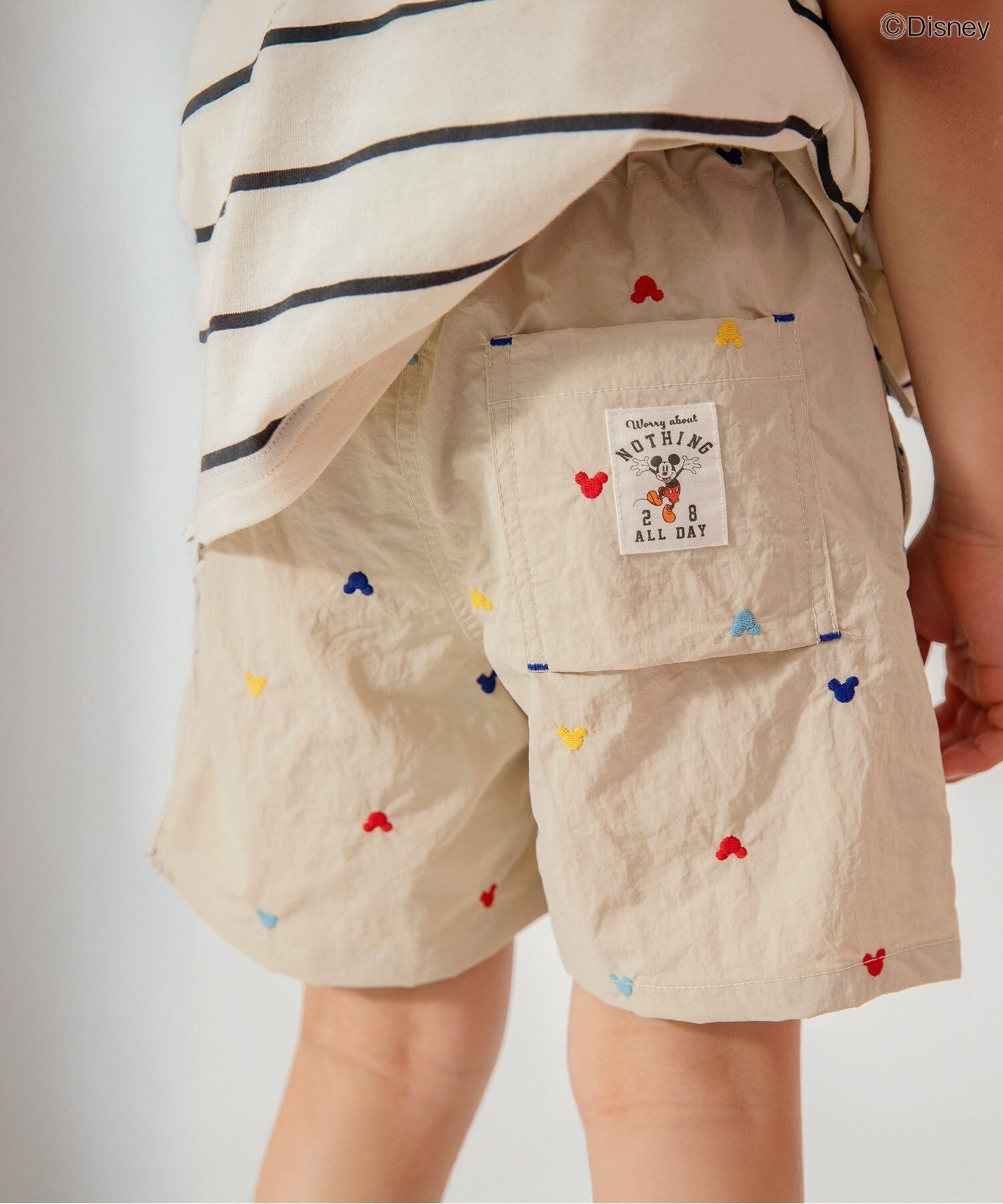 【SALE／50%OFF】BREEZE 【水陸両用】ディズニーキャラクター/アクティブパンツ_UVカット_撥水加工 4分丈 エフオーオンラインストア パンツ その他のパンツ ベージュ ブラックのサムネイル