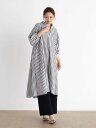 【SALE/20%OFF】CLOVE バックボタンストライプワンピース ラシュッド ワンピース・ドレス シャツワンピース グレー【送料無料】