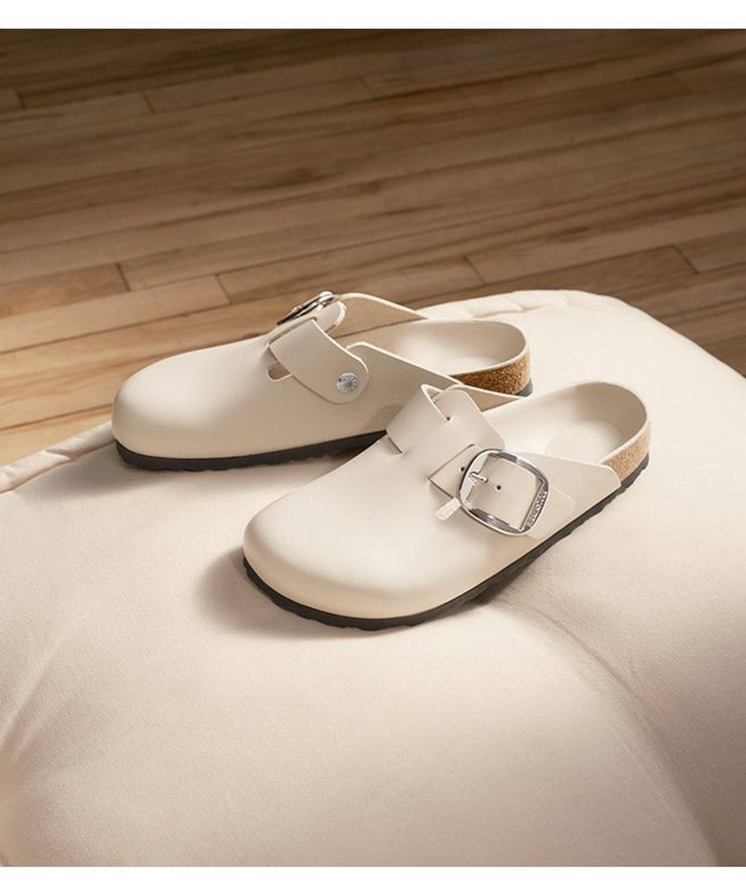 SALON adam et rope' 【BIRKENSTOCK(ビルケンシュトック)】Boston BB LENA Amalfi HEX サロン アダム エ ロペ シューズ・靴 その他のシューズ・靴 ブラック ホワイト【送料無料】