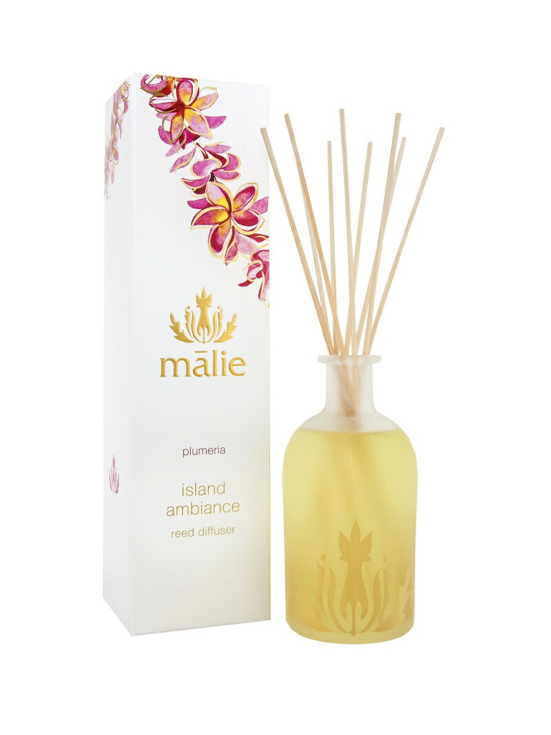 マリエオーガニクス アロマグッズ Malie Organics (公式)Reed Diffuser Plumeria マリエオーガ二クス インテリア・生活雑貨 ディフューザー・お香・アロマオイル・キャンドル ホワイト【送料無料】