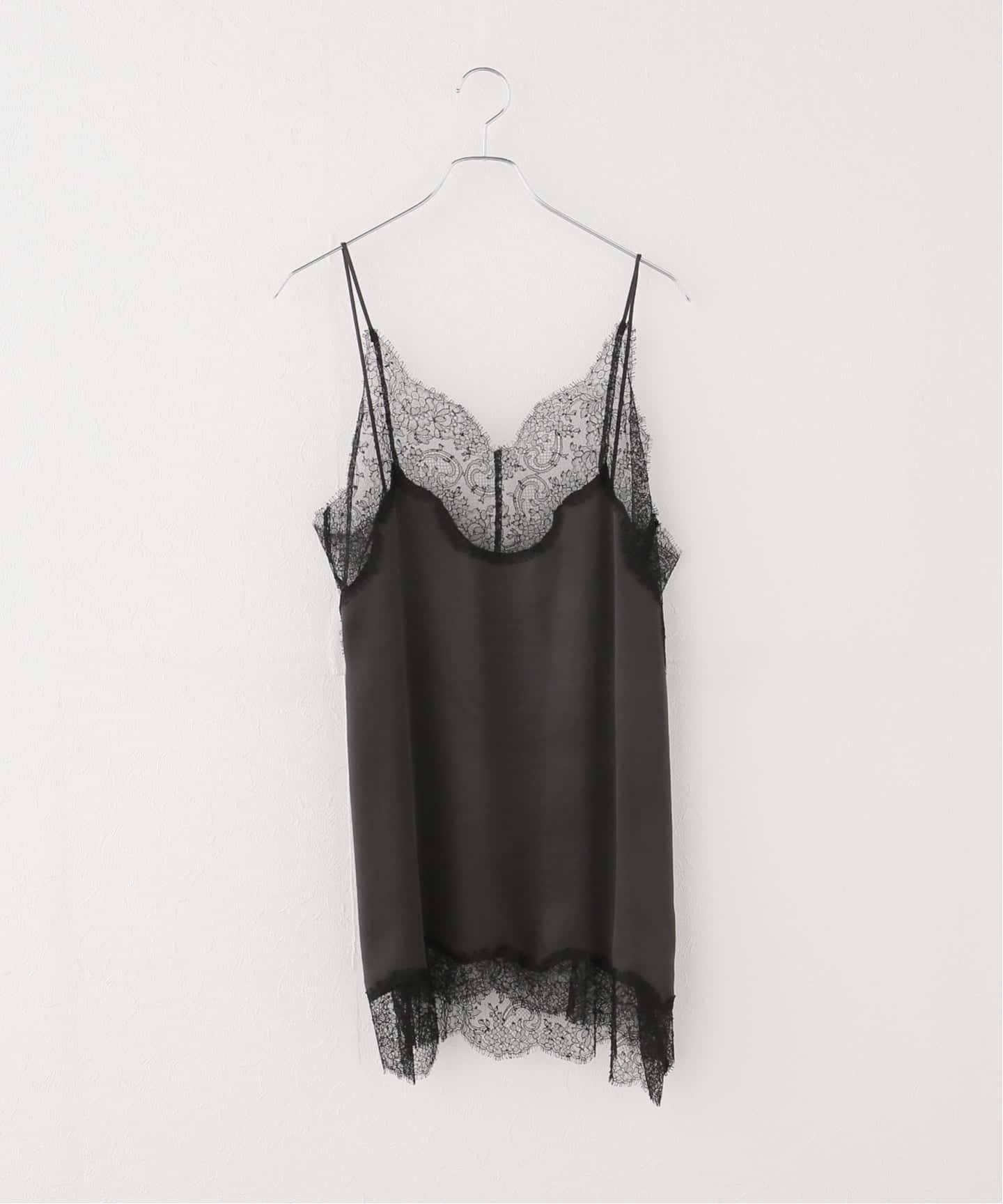 【SALE／30%OFF】IENA Raspail/ラスパイユ Lace Swithed Camisole キャミソール RB-278 イエナ トップス キャミソール ブラック【送料無料】