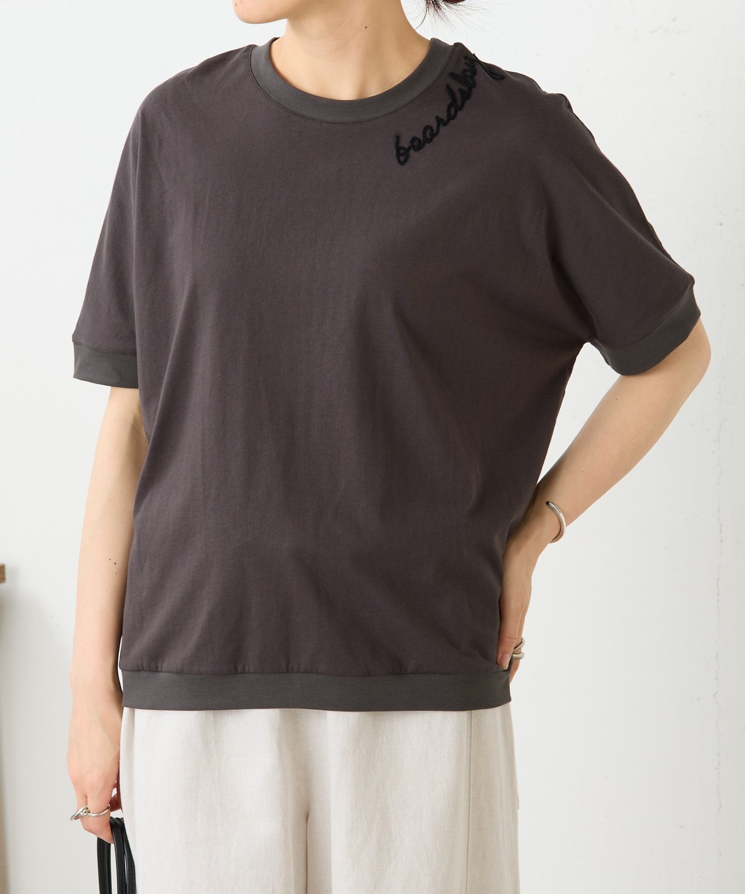 BEARDSLEY エンブロイダリーTシャツ ビアズリー トップス カットソー・Tシャツ【送料無料】