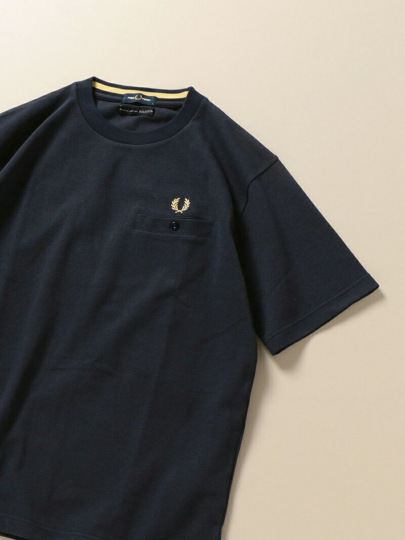 【SALE／40%OFF】SHIPS FREDPERRY:SHIPS別注SOLOTEX(R)鹿の子ポケットTシャツ シップス トップス カットソー・Tシャツ ネイビー ホワイト ブラック グリーン【送料無料】のサムネイル