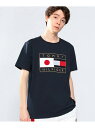 【SALE／70%OFF】TOMMY HILFIGER (M)TOMMY HILFIGER(トミーヒルフィガー) JAPAN TOKYO FLAG GRAPHIC TEE トミーヒルフィガー トップス カットソー・Tシャツ ネイビー ブルー ホワイト