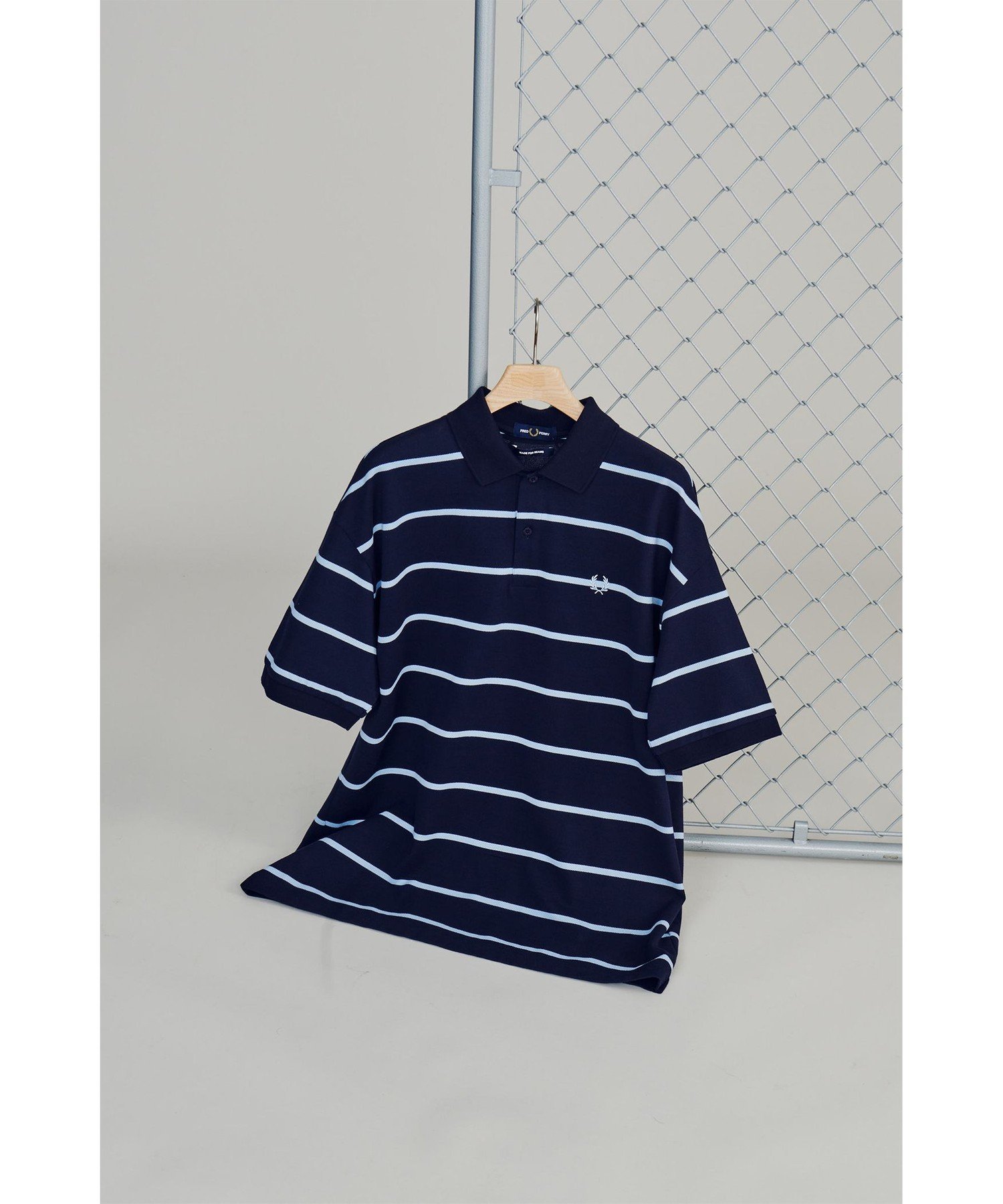 BEAMS FRED PERRY * BEAMS / 別注 ストライプ ポロシャツ ビームス メン トップス ポロシャツ ネイビー ブラック【送料無料】 3