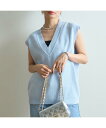 【SALE/20%OFF】Rouge vif la cle モールニット片畔ベスト ルージュ・ヴィフ ラクレ トップス その他のトップス ブルー ブラック ホワ...
