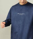 【SALE/30%OFF】a.v.v 【春まで使える】フェイクスエードミニロゴプルオーバー アー・ヴェ・ヴェ トップス スウェット・トレーナー グリーン ネイビー【送料無料】