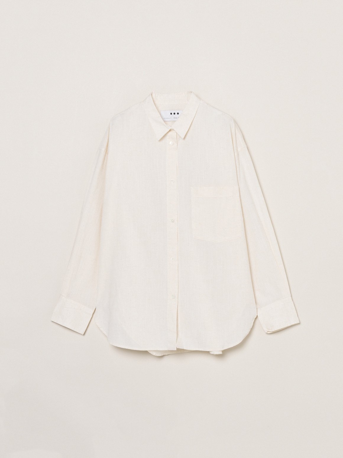 three dots Cotton linen shirt スリードッツ トップス シャツ・ブラウス レッド イエロー ホワイト グリーン パープル ブルー ネイビー