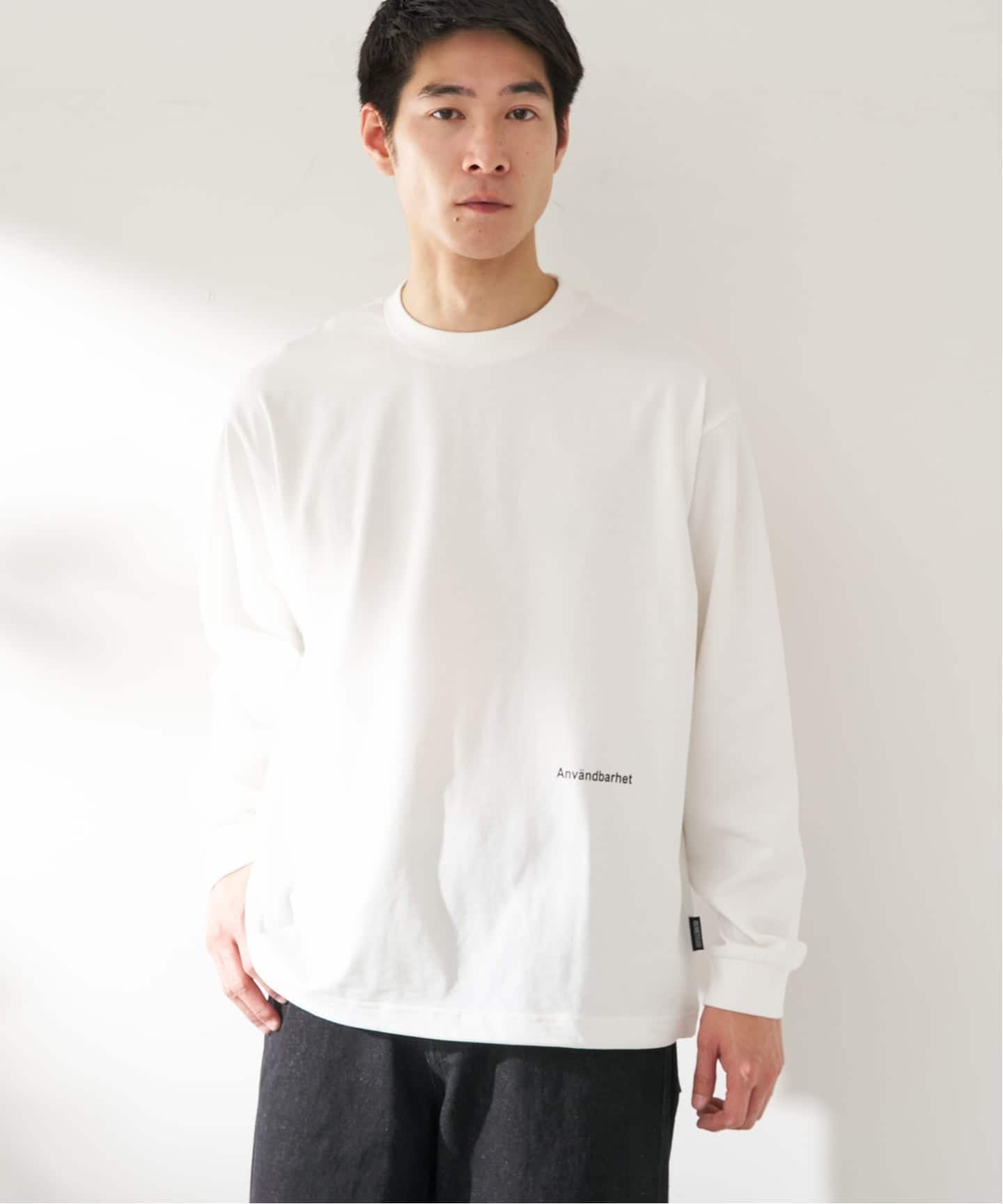 OLIVEDRAB / オリーブドラブ DRAWCODE L/S-Tシャツ ベーセーストック トップス カットソー・Tシャツ ブラック ホワイト ベージュ グリーン