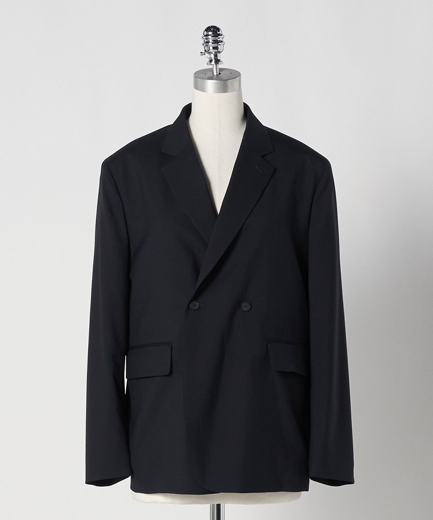 ＜LOEFF＞トロピカルウール ボックス ジャケット ユナイテッドアローズ ジャケット・アウター テーラードジャケット・ブレザー グレー ネイビー