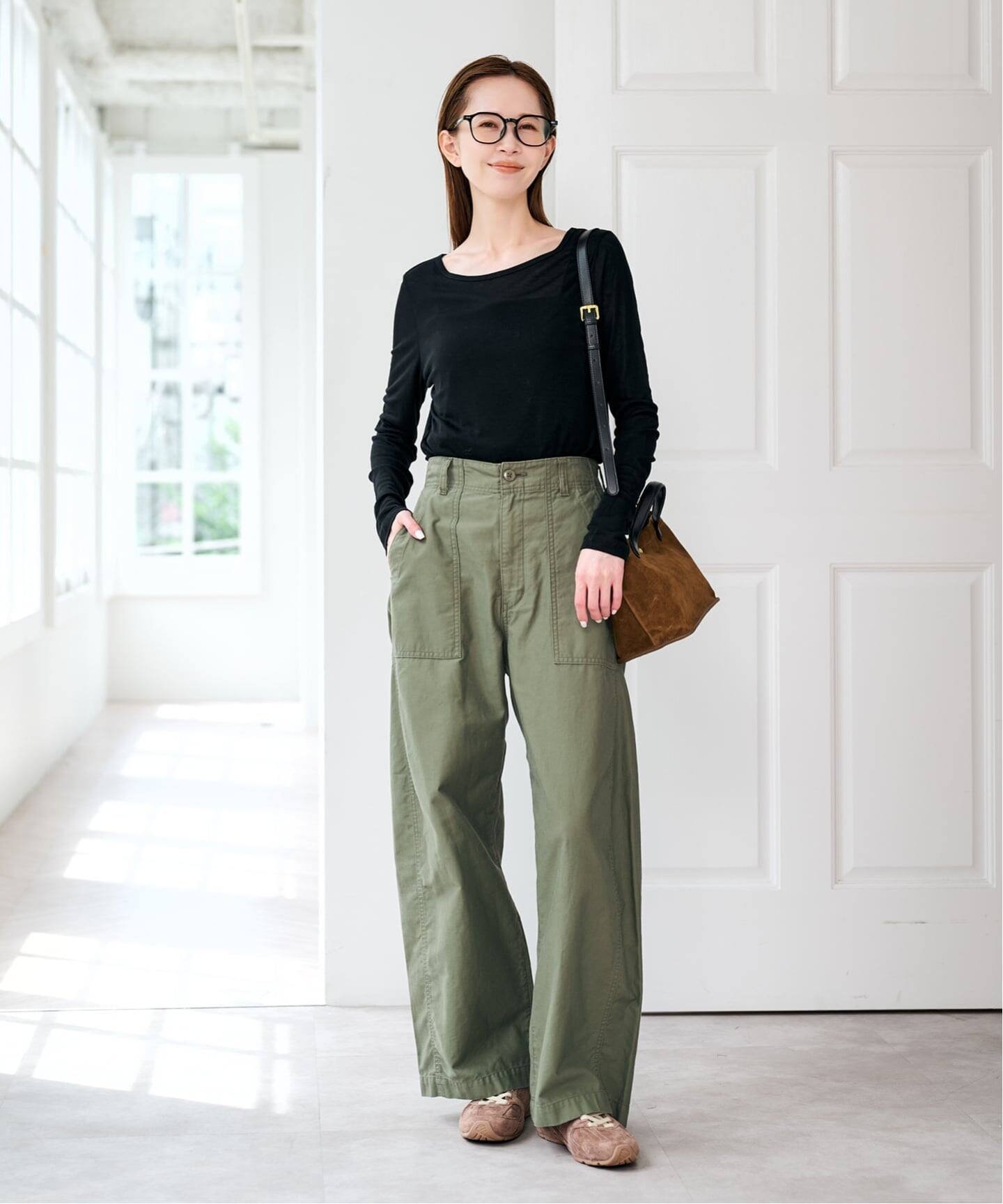 U by SPICK&SPAN 《予約》ウールミックスシアークルーネック ユーバイスピックアンドスパン トップス カットソー・Tシャツ ホワイト ブラック