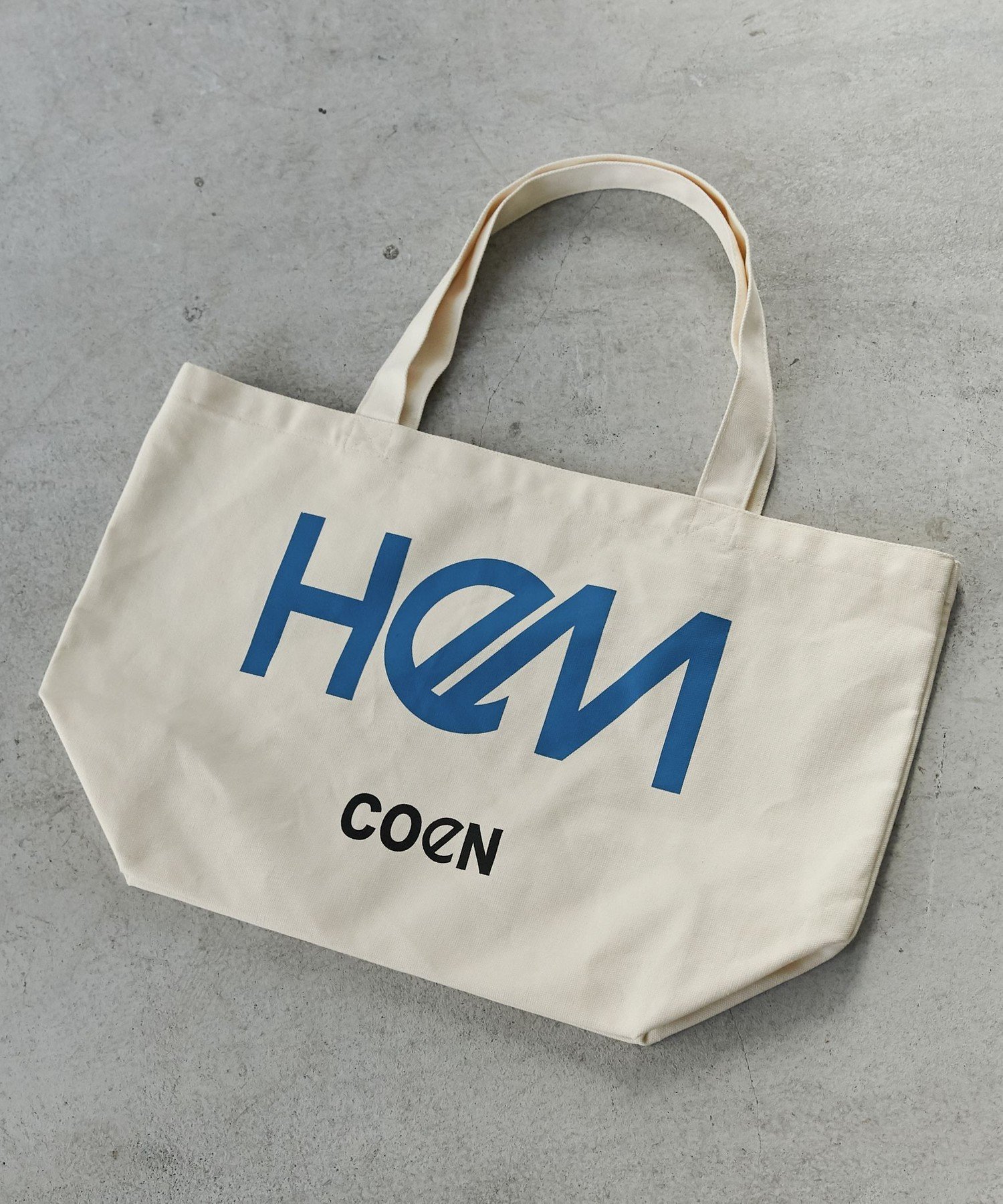 コーエン 帆布・キャンバスバッグ メンズ 【SALE／20%OFF】coen HeM(ヘム)別注ロゴトートバッグLサイズ コーエン バッグ トートバッグ ホワイト ブラック ピンク グリーン ネイビー パープル