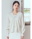 アースミュージック&エコロジー 服 レディース earth music&ecology VネックZIPカーディガン レディース/春/24SS アースミュージック&エコロジー トップス カーディガン ホワイト ブラック ベージュ ブルー【送料無料】