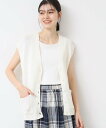 【SALE/50%OFF】Dessin 【日本製】ボタン付きニットベスト デッサン トップス ベスト・ジレ ネイビー ホワイト【送料無料】