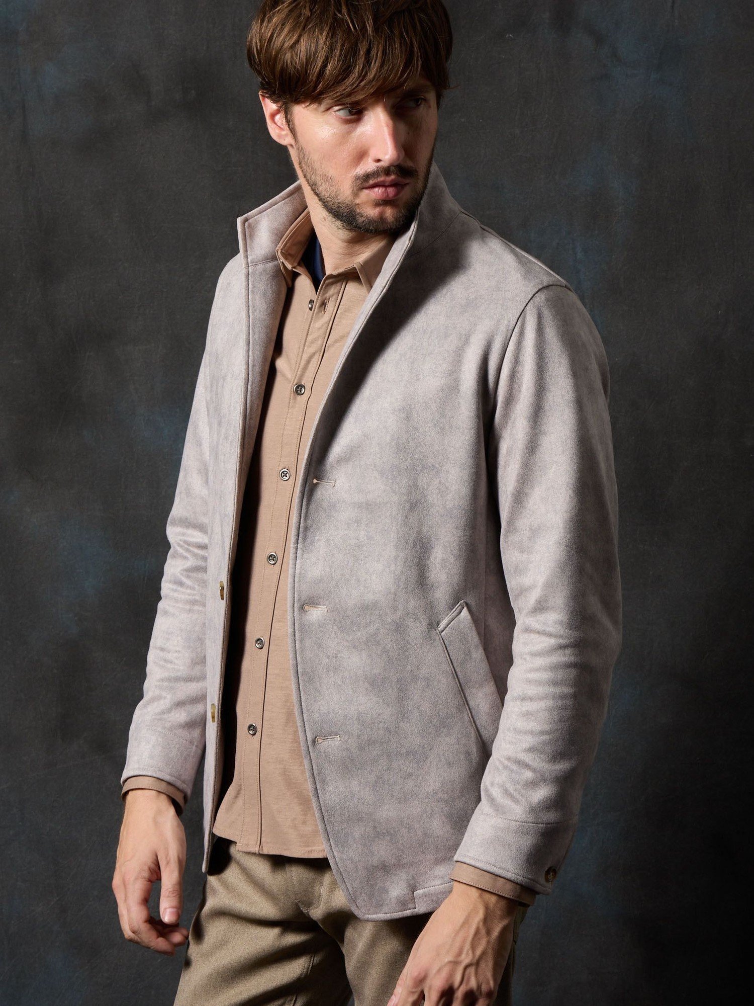 HIDEAWAYS NICOLE ポンチ起毛ムラスモーク柄カバーオール ニコル ジャケット・アウター その他のジャケ..