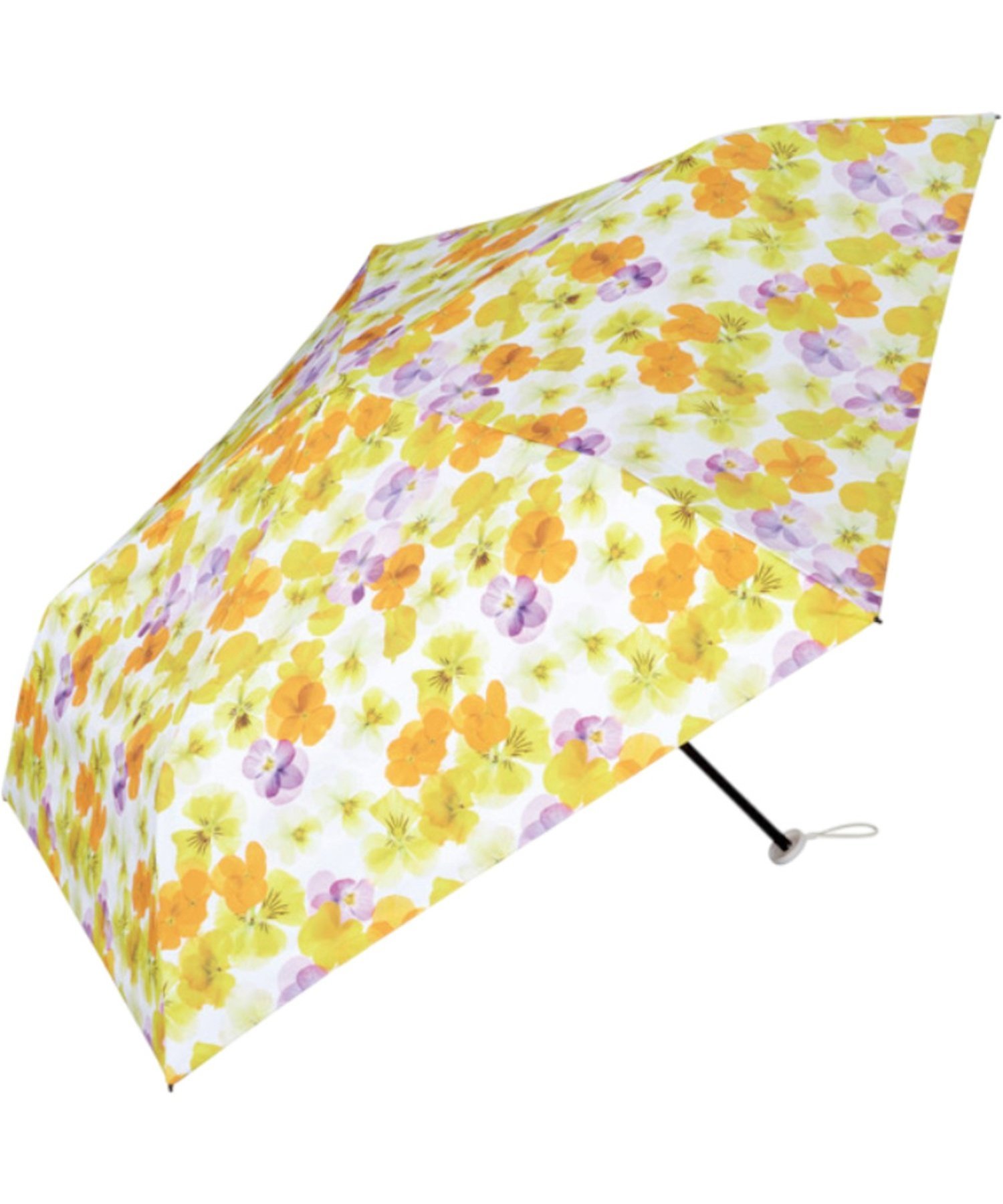 Wpc. planticaxWpc. 遮光軽量フラワープリント 折りたたみ傘 ローラ ファッション雑貨 折りたたみ傘 イエロー ベージュ ブルー ピンク【送料無料】