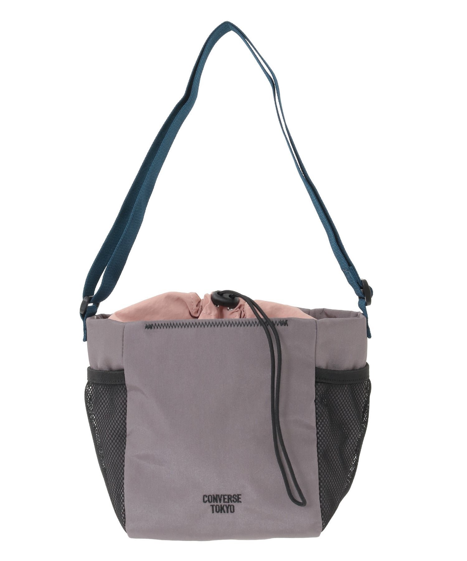 CONVERSE TOKYO MESH BOX SHOULDER BAG コンバーストウキョウ バッグ ショルダーバッグ ブラック カーキグリーン グレー【送料無料】