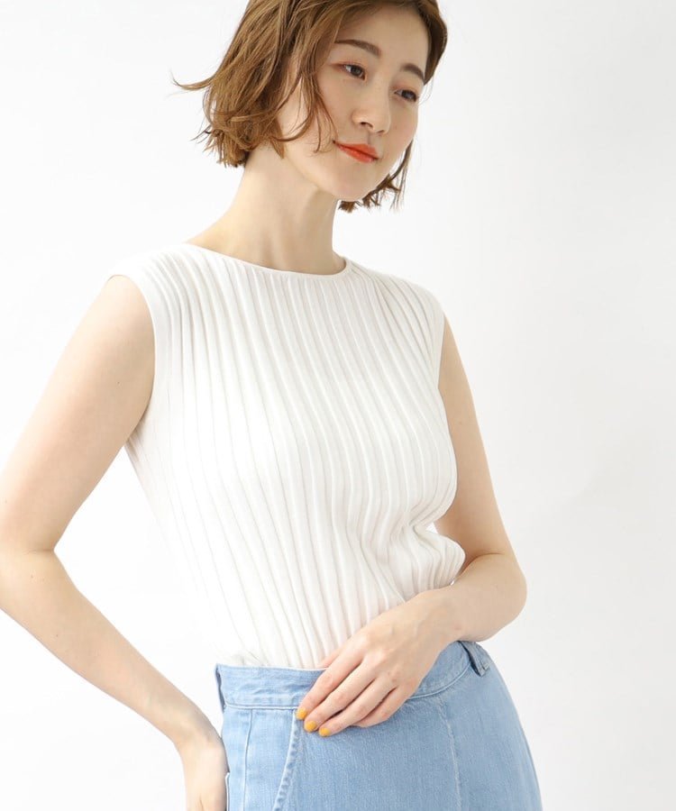 【SALE／27%OFF】grove ボートネックリブプルオーバー グローブ トップス ニット ホワイト ブラック オレンジのサムネイル