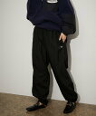 【SALE／20%OFF】ADAM ET ROPE' FEMME 【PARROTT CANVAS】PCM NYLON EASY PANTS アダムエロペ パンツ その他のパンツ ブラック ブルー ..