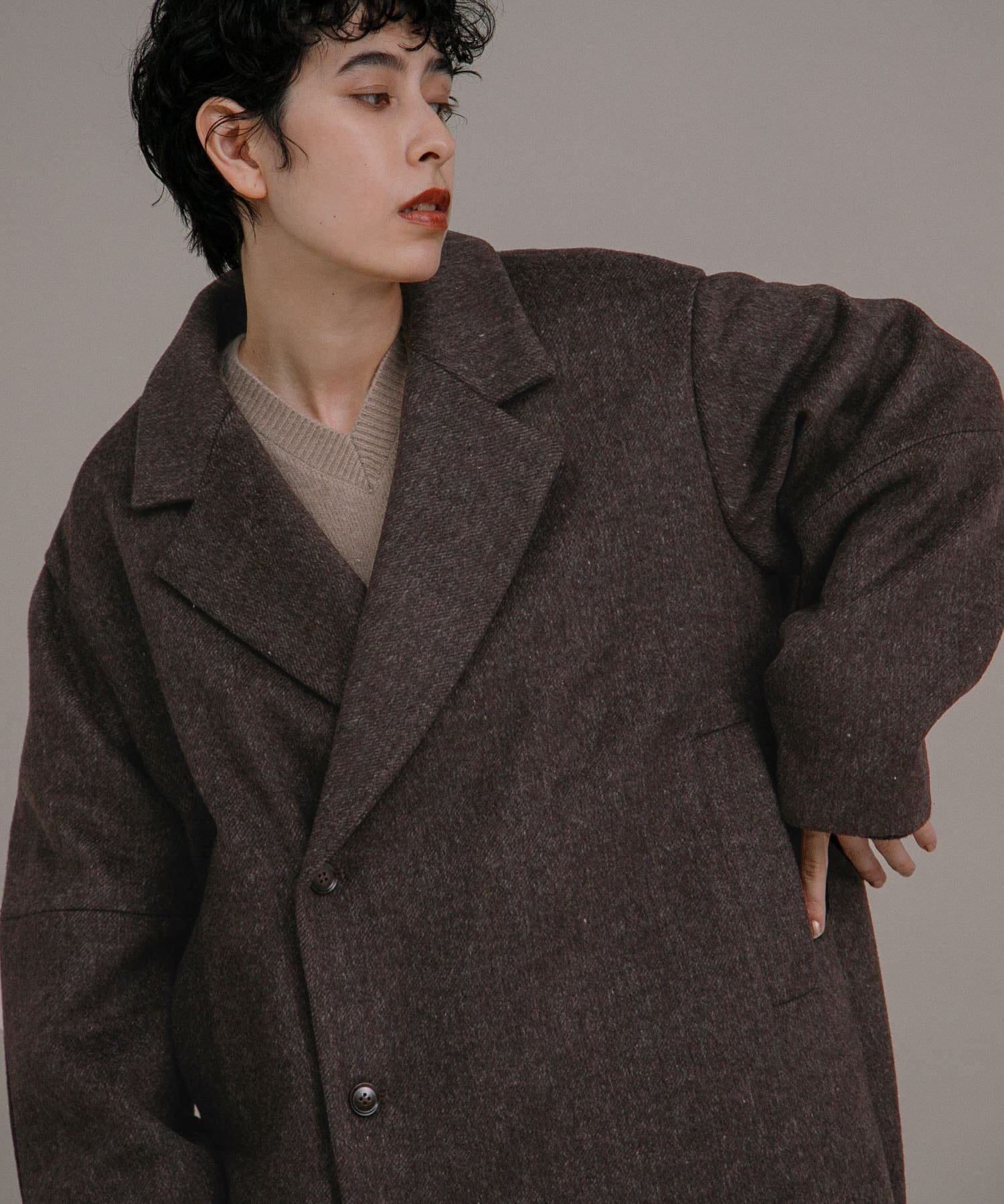 【SALE／50 OFF】LAATO LONG LADY COAT ラート ジャケット アウター その他のジャケット アウター ブラウン ブラック【送料無料】