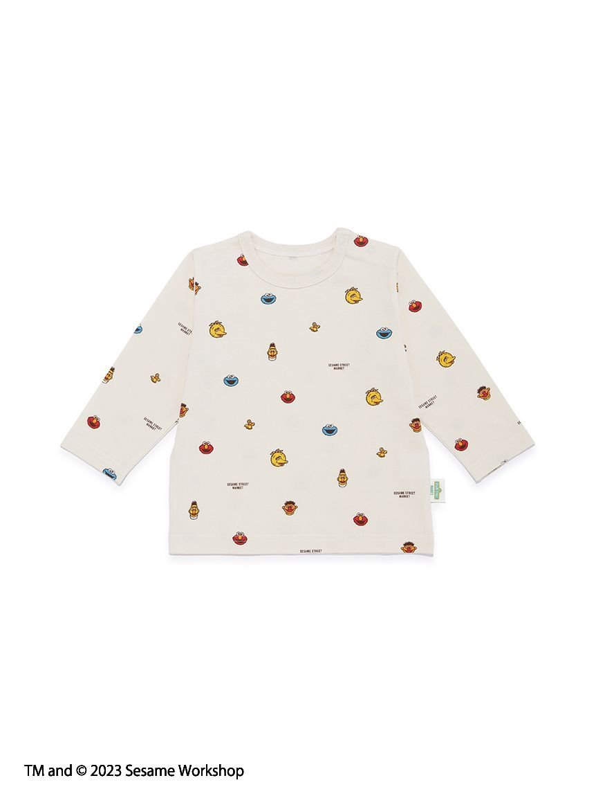 楽天Rakuten FashionSESAME STREET MARKET 【BABY】 フェイス柄Tシャツ セサミストリートマーケット マタニティウェア・ベビー用品 ベビー肌着・新生児服 ホワイト