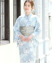 SOUBIEN 浴衣2点セット レディース (浴衣+帯) ソウビエン 着物・浴衣・和装小物 浴衣 グレー【送料無料】