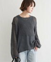 【SALE/35%OFF】notch. 針抜き天竺ニット ノッチ トップス その他のトップス ブラウン ホワイト グレー