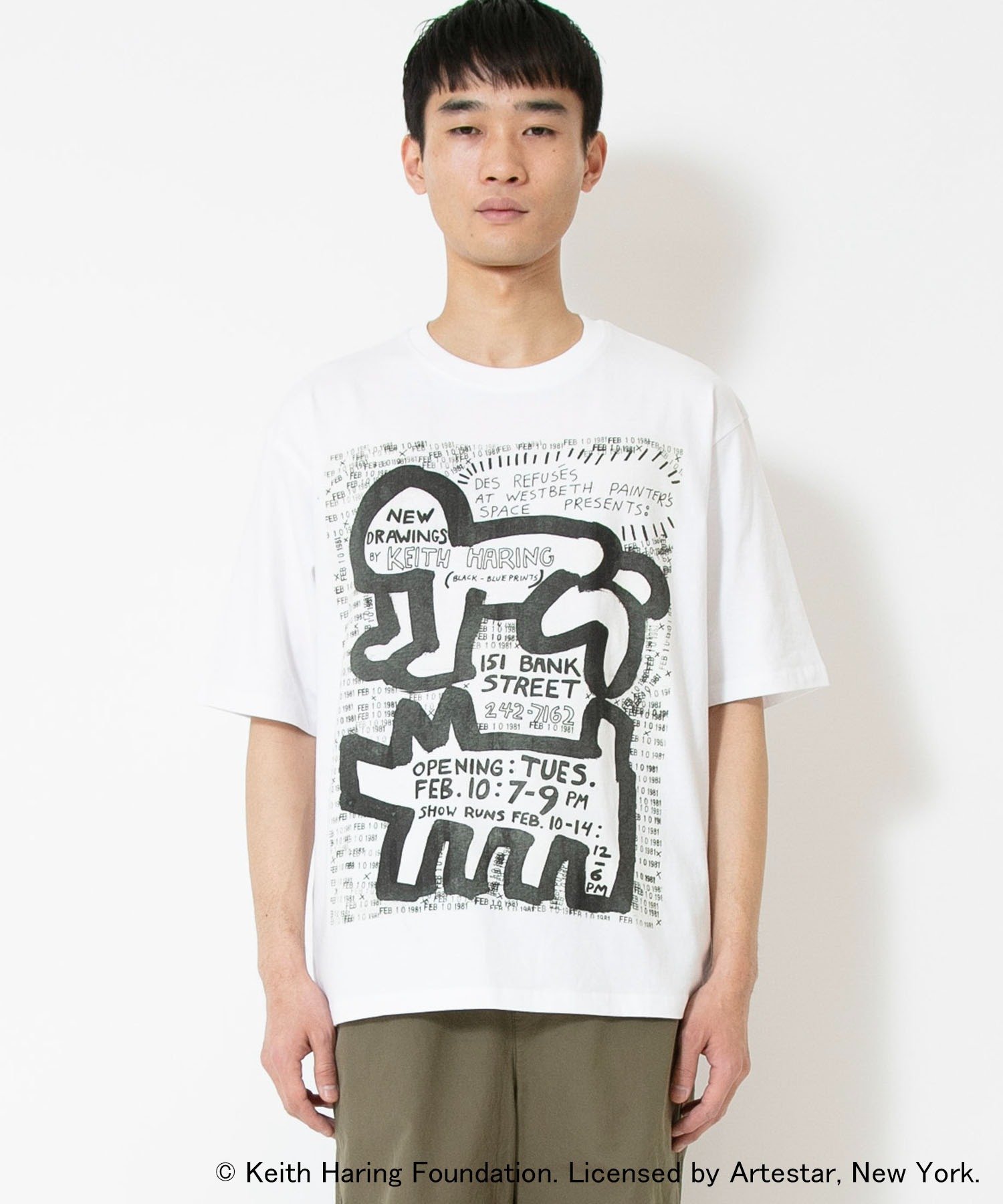 Johnbull Private labo キース・へリングTシャツ(007) ジョンブルプライベートラボ トップス カットソー・Tシャツ ホワイト