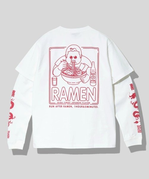 DUCKSTER/ダックスター ダブルレイヤードS/S×L/S セット (MENS) ゴースローキャラバン トップス カットソー・Tシャツ ブラック ホワイト