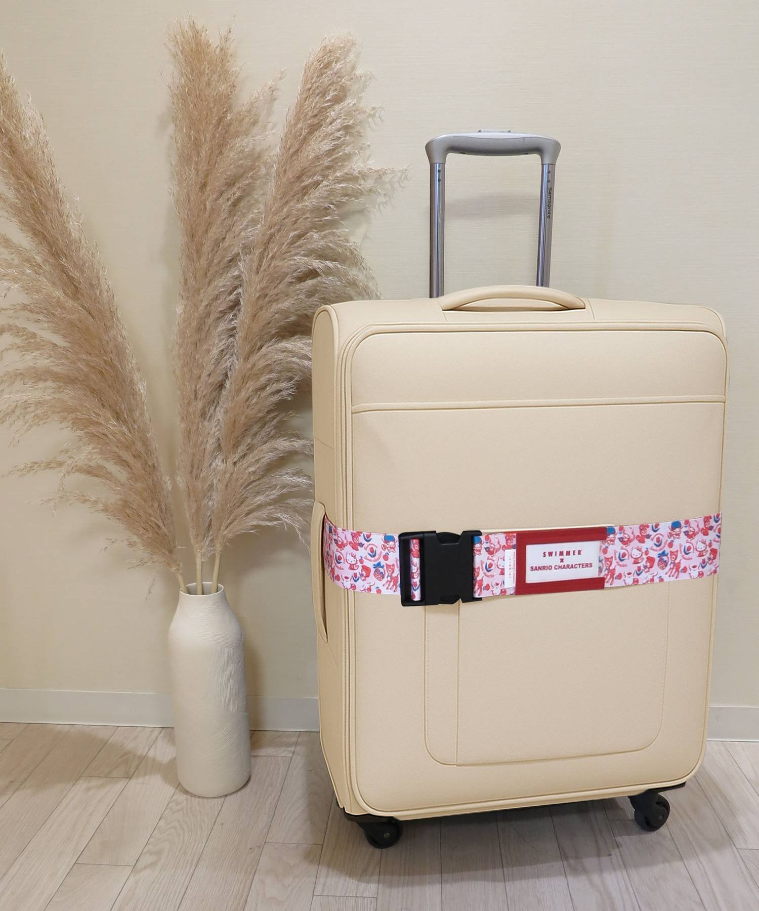 BACKYARD FAMILY キャラクター スーツケースベルト ローラ インテリア・生活雑貨 その他のインテリア・生活雑貨 ピンク ホワイト