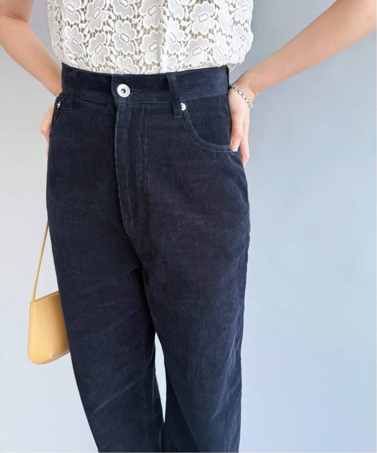コットンコーデュロイルーズパンツ エディット フォー ルル パンツ スラックス・ドレスパンツ ピンク ネイビー