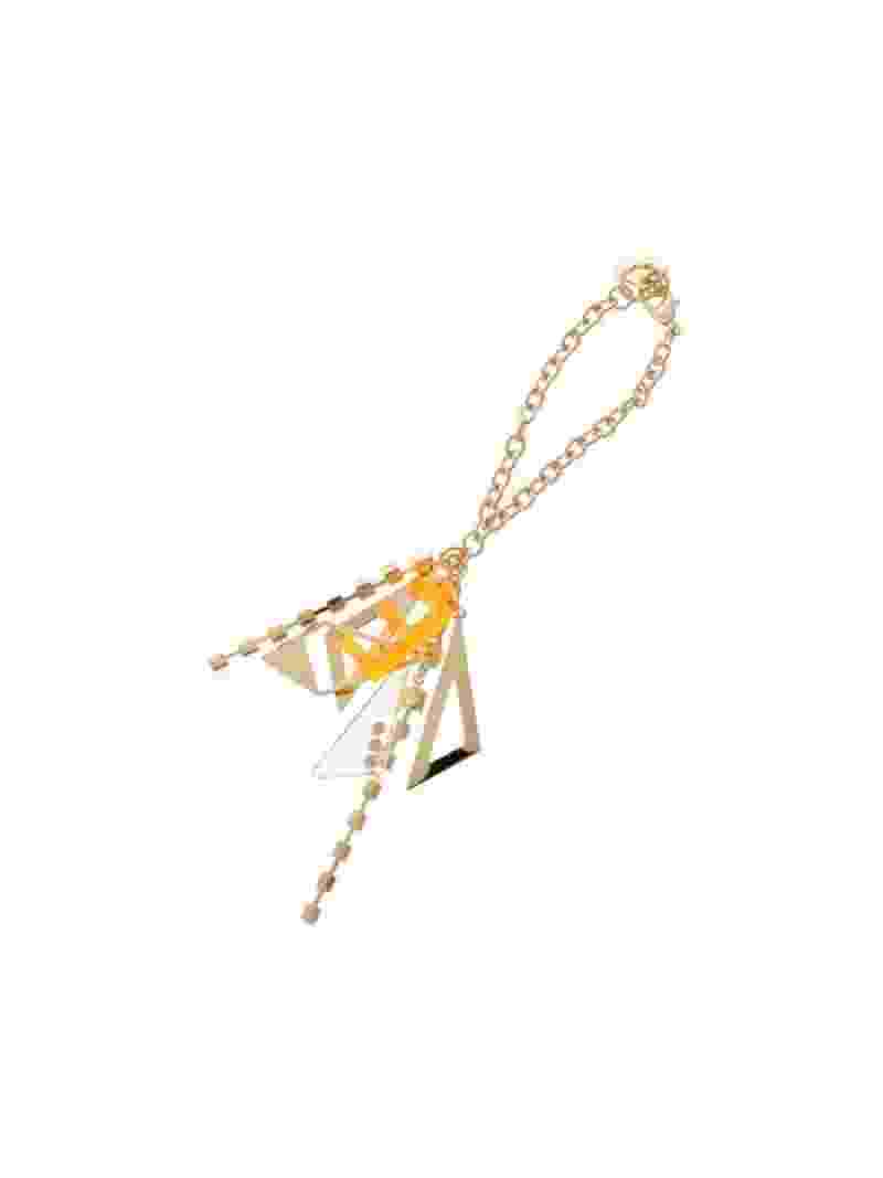 & chouette アクリルイニシャルチャームE アンドシュエット ファッション雑貨 チャーム・キーチェーン オレンジ