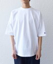 SHIPS any 【SHIPS any別注】Champion: ドルマン キャンプポケット Tシャツ◇ シップス トップス カットソー Tシャツ ホワイト グレー ブラック カーキ ブルー ネイビー【送料無料】