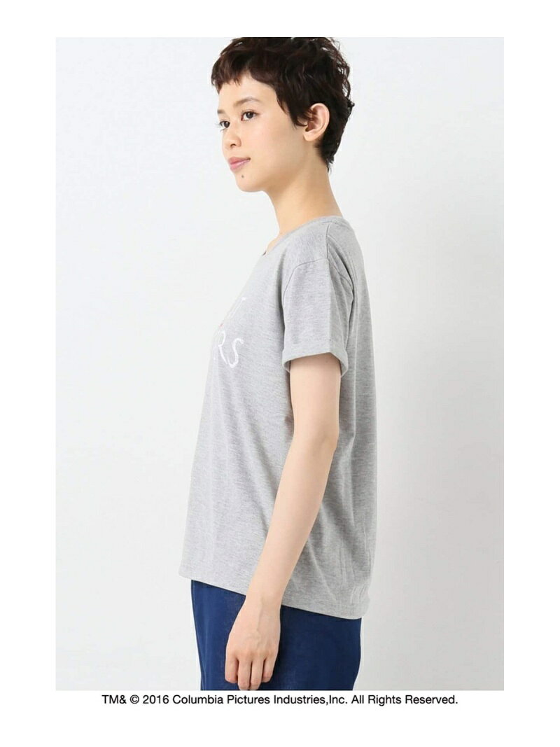 GBハッポウプリントテガキフウTシャツ ベーセーストック トップス カットソー・Tシャツ グレー